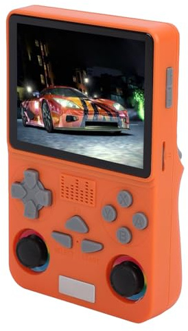 Generic Console di Gioco Portatile retrò, di Gioco con Schermo da 4 Pollici, Console di Memoria Incorporata da 64 GB con 22000 Giochi Classici, Ideale per Combattimenti in Rete WiFi (ORANGE)