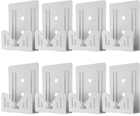 KAJNBN Glasbild Aufhänger 10er Pack Eisen Haken Silber Kunststoffbeschichtet Für Wanddekoration und Büro Mit Bruchfestigkeit und Einfache Montage