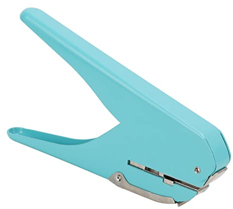 OVAQUIXI Perforadora de una Sola Hoja Forma de Champiñón, Punzón de Papel para 10 Hojas con Regla de Posicionamiento y Recogedor de Virutas, para Scrapbooking y Encuadernación