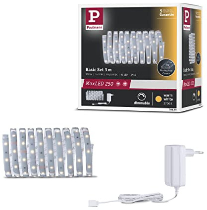 Paulmann MaxLED 250 Basisset 3m Warmweiß IP44 Protec