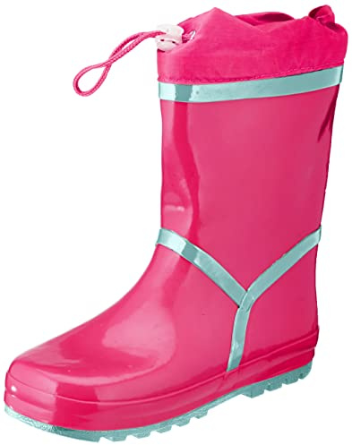 Playshoes Botas de Goma Forradas Unisex niños, Rosa Turquesa, 22 EU