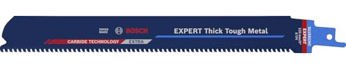 Bosch 3x EXPERT Thick Tough Metal S1155CHC fram- och återgående sågblad (för Hårdstål, Gjutjärn, Längd 225 mm, Professional Tillbehör Tigersåg)