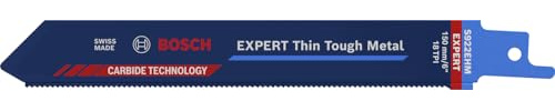 Bosch Professional 10x Expert ‘Thin Tough Metal’ S 922 EHM Säbelsägeblatt (für Edelstahlbleche, Länge 150 mm, Zubehör Säbelsäge) | für Edelstahlrohre, Edelstahlrohre, Länge 150 mm, Professional Zubehör Säbelsäge
