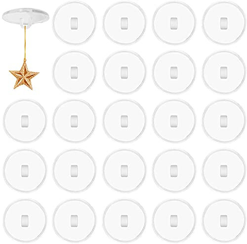 Guichangkai 30Pcs Self-Adhesive Hook Heavy Duty Wall Hooks Without Drilling Clear Stick Hooks for Kitchen Bathroom Wall Door Ceiling to Hang