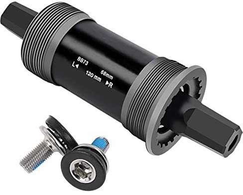Meyecon Fahrrad Innenlager BSA Tretlager 68 mm Fahrrad Tretlager Vierkant-Innenlager für Vierkantspindelkurbel 68mm Rahmen Shell Radfahren Zubehör mit Wasserdichten Schrauben (122.5mm)