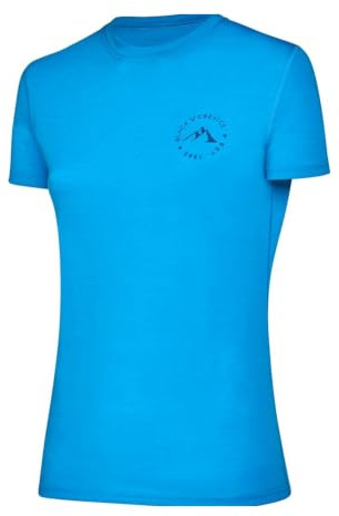 Black Crevice dam Merino T-shirt I högkvalitativ merinotröja I dam t-shirt av 70% merinoull & 30% PES I temperaturreglerande merino-t-shirt dam I Mulesingfri skjorta för dam, blå, 46