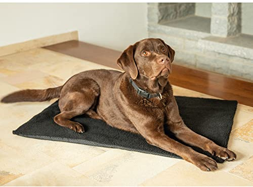 Bestlivings Selbstheizende Tierdecke (Schwarz / 70x100cm) - ÖKO TEX 100 - mit Reißverschluss, thermoisolierende, kuschelig weiche, waschbare Haustierdecke