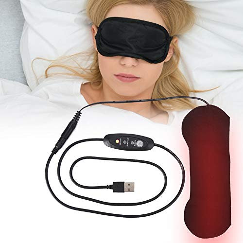 Almohadilla de Calentamiento de Ojos para Máscara de Ojos, Almohadillas Térmicas Eléctricas para Máscara de Ojos Compresa de Ojos Caliente USB Portátil, para Blefaritis y