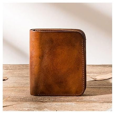 LIOONS Portemonnaie Tragbare Leder-Geldbörsen, Kurze Kartenhalter mit großer Kapazität, Münztasche mit Reißverschluss, Hochwertiges Leder, Komfortables Design, Unisex-Geldbörse