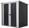 Outsunny Cobertizo de Jardín de Exterior 1,26 m² 147x86x134 cm Caseta de Exterior de Metálico con 2 Puertas y Cerradura para Almacenamiento de Herramientas en Patio Terraza Negro