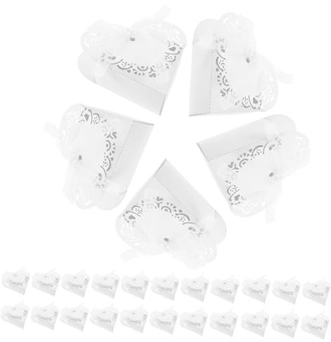 PartyKindom Pralinenschachtel für Hochzeit 50 Stück Stabile Bonbonschachteln für Partygeschenke Brautparty Babyparty