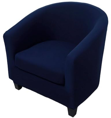 Morbuy Sesselschoner Elastisch, Pure Farbe 2er Set Sessel Sesselbezug Universal Sesselhussen Weich Waschbar Sesselüberzug Hussen Cocktailsessel Clubsessel Überzug Cafe Stuhl (Marineblau)