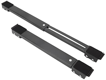 2 set di scaffali a rullo per elettrodomestici Mobile Roller Brackets Mobili Base Mobile per Frigorifero, Lavatrice e Mobili Base Mobile (Nero)
