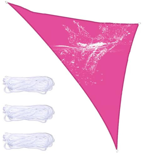 HUJZJY Vela Ombreggiante Triangolare 4x4x5.7m, Tenda a Vela Triangolare, Vele Ombreggianti Triangolari, Telo Parasole Tenda da Sole Esterno, Vela Parasole Impermeabile