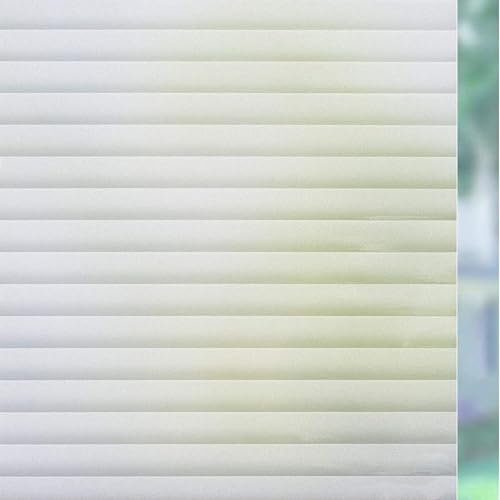 Fensterfolie Selbsthaftend Blickdicht 30 x 200 cm Anti-Uv Wärmeisolierung Anti-Uv Sichtschutz Fenster Sichtschutz Tönungsfolie Anti-Uv Sonnenschutzfolie für Büro Und Haus, Streifen