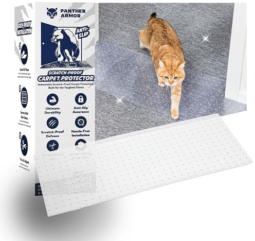 Panther Armor Cat Carpet Protector for Deep Pile, Runner Mat 16 x 43 in