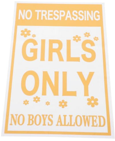 TEHAUX Girls Door Sticker No Trespassing Wandaufkleber Für Mädchenzimmer Badezimmer Und Umkleideräume Wetterfest Und Einfach Anzubringen Vielseitige Wanddekoration Für Persönliche