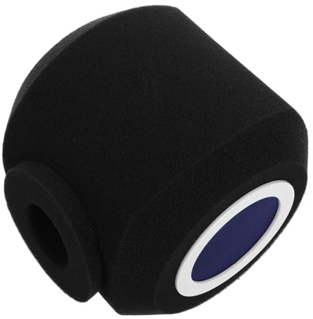 Microphone Isolation Shield Black Sponge Wind Noise Reduction | Podcasts, Recording, Professional Audio Processing, High Density Foam Construction for Studio Sessions