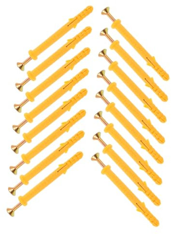 DOITOOL 50 Juegos Anclaje De Tornillo De Anclajes Para Muros De Concreto Ancla De Cable Parche De Malla De Paneles De Yeso Anclas Piscina Verter Punto Drenar Carril Acero Carbono