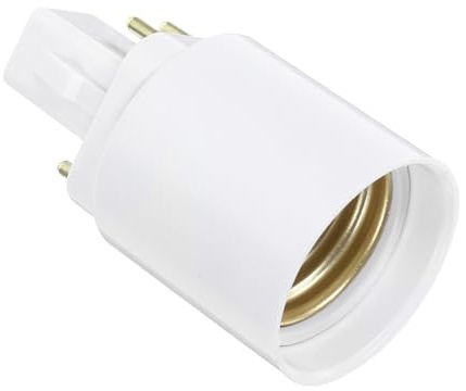 DIYEAH Convertitore Adattatore Portalampada G24q a E27 in Plastica, Base Lampadina Sicura e Compatibile per Illuminazione Domestica, Uffici e Commerciale, Design Minimalista Elegante