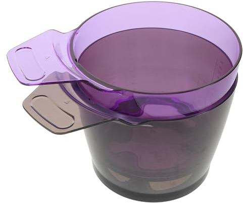 Hemobllo 2piezas Cuenco para Tinte de Cabello Transparente con Asa Bandeja para Mezclar Color de Peluquería para Tinte Pelo y Cuidado Piel
