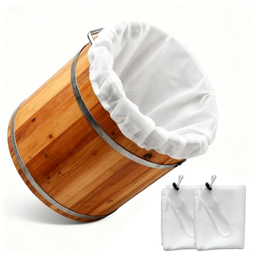 UIHRLM 2PCS Jelly Bag, 26 X 22 Inch Reusable Fine Mesh Jelly Bag with Drawstring and Lock, Large Washable Brew Bags Strainer Bags for Jam Making, Home Brewing Grains Fruit Nut Milk Yogurt Wine Beer