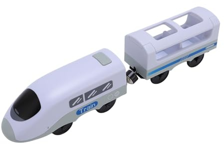 TOPINCN Elektrische Spielzeugeisenbahnen, Eisenbahnset für Kleinkinder, Motorisierte Züge für, Niedliche Lokomotiven, ABS, Interaktives Kindereisenbahnspielzeug für die Spielzeit Im