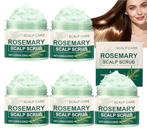 Scrub per cuoio capelluto rosmarino, esfoliante profondo contro forforfora e cuoio capelluto grasso, scrub per capelli al rosmarino, contro la forfora, le radici dei capelli grassi, adatto per tutti i