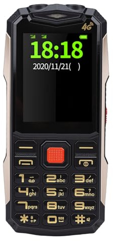 XUMIUZIY Unlocked Senior Cell Phone, 2.4 Inch Large Screen, Waterproofing and Dust Proof, 4G LTE Unlocked Phones with SOS Key MP3 Call SMS Internet Function and Calculator (Black)