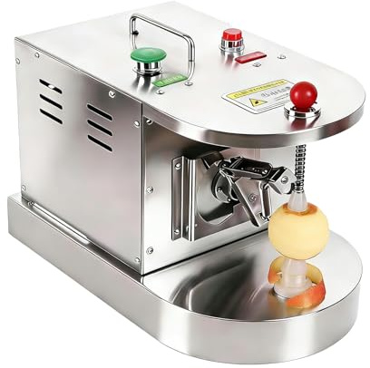 Pelador Automático Comercial de Limones y Naranjas, Máquina Eléctrica para Pelar Frutas, 500 piezas/h, Grosor Ajustable, Quitapelusas de Acero Inoxidable para Duraznos, Kiwis, Mangos y Papas