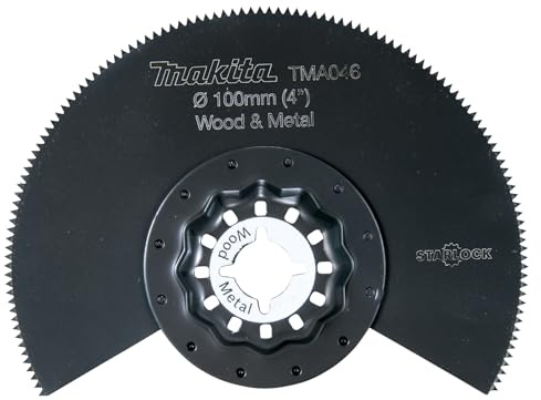 Makita B-64808 Starlock BiM Segmentsägeblatt 100 mm TMA046 wood and metal, für Holz und Metall, für Multitool, Multifunktionswerkzeug, 1 Stück