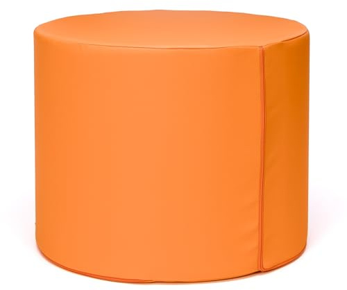 Ecopuf Pouf Hocker Roller - Gepolstert Sitzhocker aus Kunstleder - Ultraleicht - Abnehmbaren Bezug