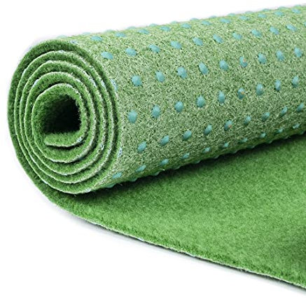 Carpeto Rugs Gazon Synthétique Exterieur - Faux Gazon Artificiel pour Balcon, Terasse et Jardin - Tapis Gazon au mètre - Fausse Herbe Balcon - Tapis Herbe Artificielle - Vert Clair - 200 x 100 cm