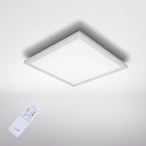 IMPTS LED Panel Deckenleuchte Dimmbar 40x40cm LED Panel mit Fernbedienung Warmweiß Naturweiß Kaltweiß 24W 3000K-6500K LED Lampe für Büro Schlafzimmer Esszimmer Flur Hotel