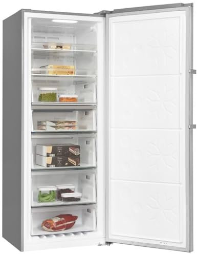 Exquisit Gefrierschrank, Tiefkühlschrank, 380 Liter, NoFrost, Kühlfunktion, Schnellgefrieren, Schnellkühlen, Alarm-Funktion, 4-Sterne-Gefrierfach, Gefrierschrank NoFrost groß, GS380-NF-H-050E inoxlook