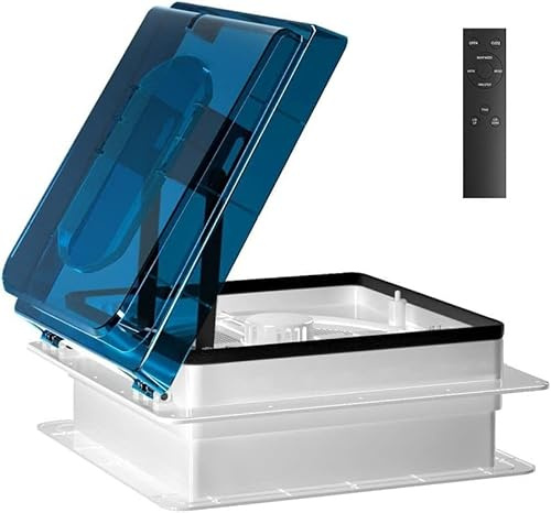 2012 Air Max 14 Vent RV Roof Vent Reversible Exhuast Fan, Ultra Low Sound RV Air Ventilation Ceiling Fan 12V Remote with Rain Sensor
