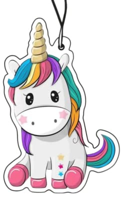 2x Einhorn Duftbaum Auto Lustig Unicorn, Duftspender, Tuning, Car Air Freshener, Duftanhänger Set