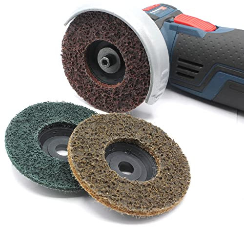 Lot de 3 disques abrasifs non tissés en nylon pour inox rouille GWS 76 x 10 mm