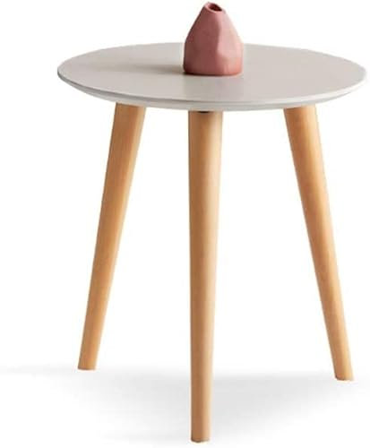 Table gigogne, Table Basse en Bois SIF, Table d'appoint pour Petit Appartement, Salon, Table Ronde, Combinaison Blanche (Couleur : B)