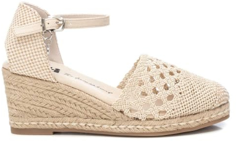 XTI Femme 142333 Sandale Cage Espadrille, Beige 42, 38 EU