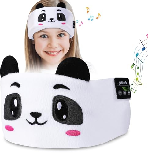Bluetooth Sleep Mask, CestMall Sleep Eye Mask with Wireless Headphones Blackout Sleep Headphones Headband Music Sleeping Bluetooth Headband Birthday X-mas Gift for Children Boy Girl Travel Nap (Black)
