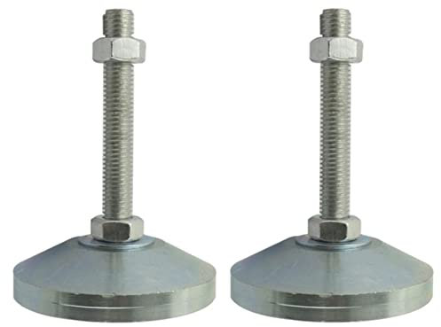 2 Stück M16 x 100 mm verstellbare Möbelfußschalen, solide Stahlbasis, Gelenkfüße mit 60 mm Durchmesser, for Garagen, Werkstätten, Büros, Restaurants