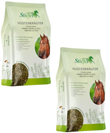 RL24 Stiefel - Hustenkräuter für Pferde – 1 x 1000 g Tüte (2er Set) | Für Atemwege & Bronchien – 100% naturbelassene Kräutermischung mit Anis, Brennnessel, Salbei & Thymian