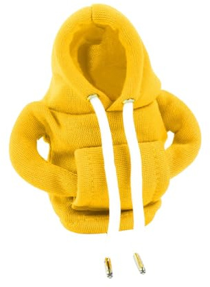 Dickly Auto-Gangschaltung-Hoodie-Abdeckung, Schalthebel-Dekoration, Auto-Innendekoration, maschinengewaschen, langlebig, modisches Automobil-Zubehör, Gelb