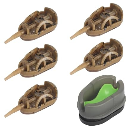 Fishing Feeder, Futterkorb Angeln, Feeder Zubehör, Method Feeder, Zum Fischen geeignet, 20g, 30g, 40g, 50g, 60g (6 Stück) Grün