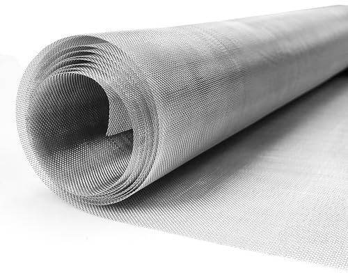 LYLIDIA Grillage Fine Maille 60x200cm 30 Mesh Maille Rigide Grillage Anti Rongeur Acier Inoxydable 304A Grille Métallique Fine Grillage Inox Treilli Métallique pour Prévenir Souris, Insectes,serpents