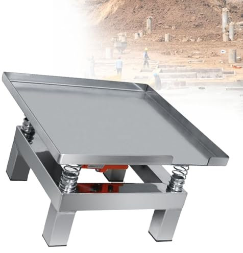 Mini table vibrante en béton en acier inoxydable 35 x 35/50 x 50 cm, agitateur à béton 3000R - 3600 tr/min, petit bloc d'essai de mortier de ciment en béton, outil d'équipement de plate-forme de vib