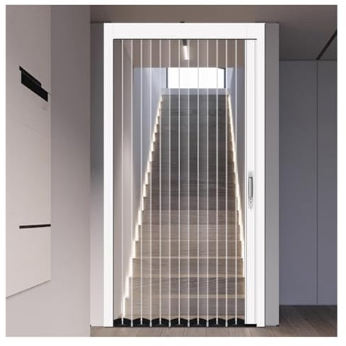 Acrylic Crystal Panel Transparent Accordion Door, 80 in/2.3 M Tall Bathroom Folding Sliding Invisible Door - Perfect for Kitchen, Living Room, Partition Door