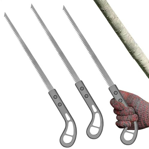 Outdoor Portable Hand Saw - 3Pcs Garden Saw | Wood Working Small | Household Hand | Cutting with Wood Handle | Pole Blàde for Camping, Gardening, Hunting, Cutting