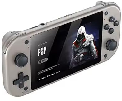 Console portatile per videogiochi retrò, schermo IPS da 4,3 pollici, sistema Emuelec, 64 GB, oltre 20.000 giochi, sistema di gioco classico, retrò